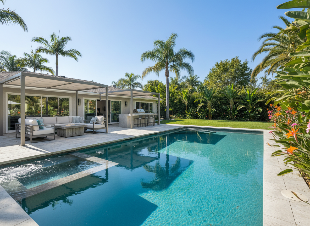 Backyard renovation outdoor living project